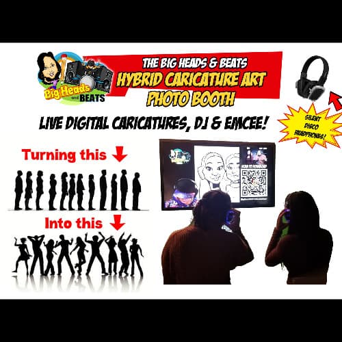 Big Heads and Beats Digital Caricature Booth Image #0