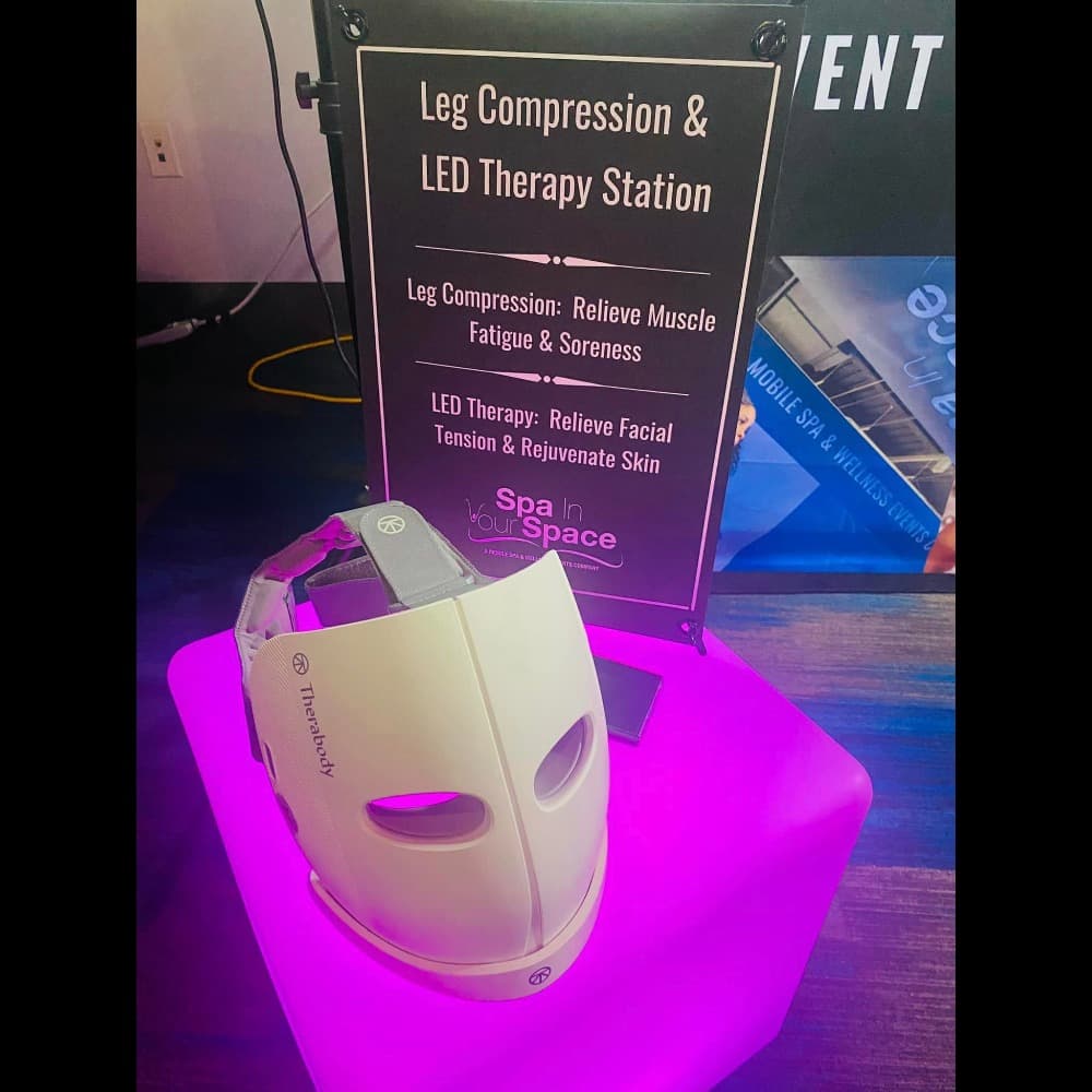Spa In Your Space Mobile Spa, Inc. - LED Mask w/ Leg Recovery Image #1