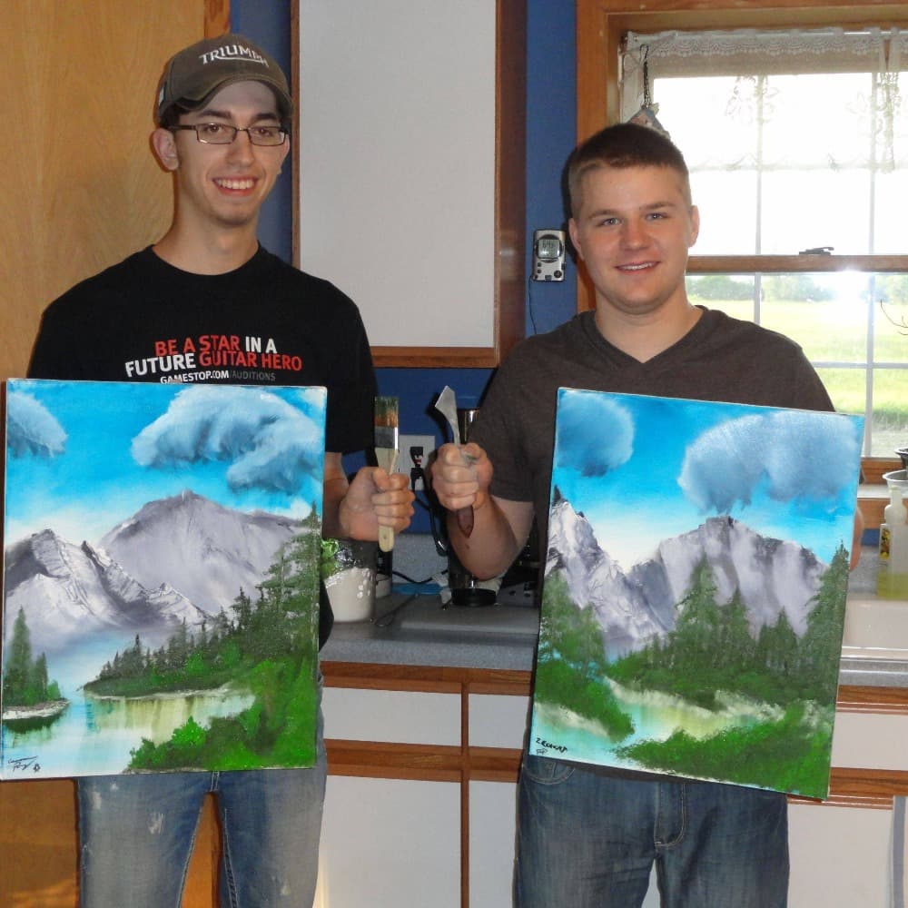 Hybrid or Virtual Paint Class in the Style of Bob Ross Image #0
