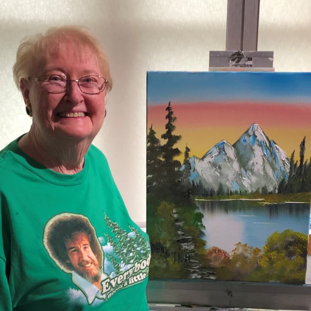 Hybrid or Virtual Paint Class in the Style of Bob Ross Image #1