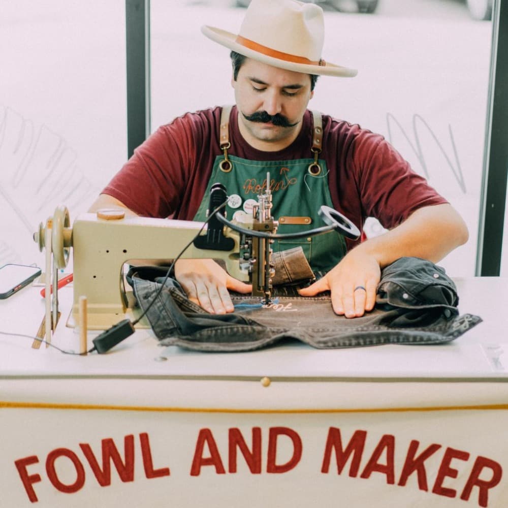 Fowl and Maker Chain Stitch Embroidery