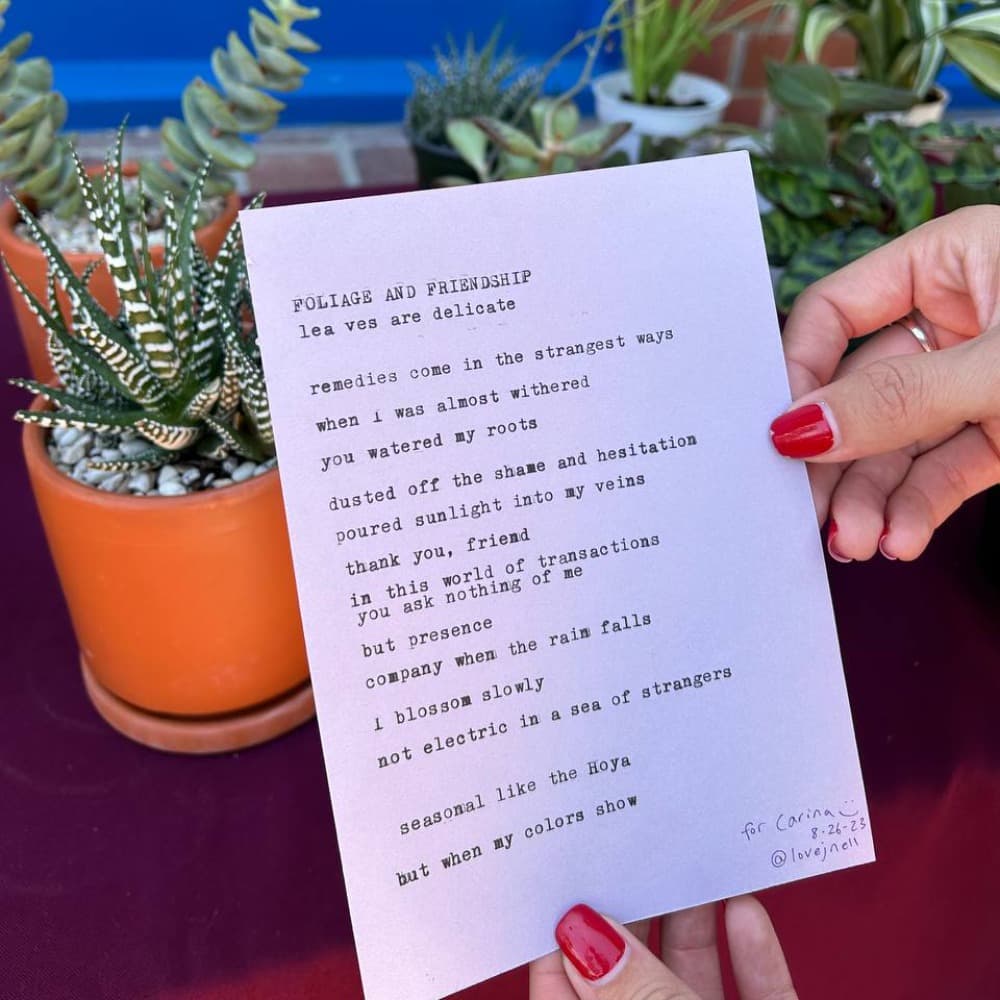 Jeanelle Fu - Typewriter Poet Image #1