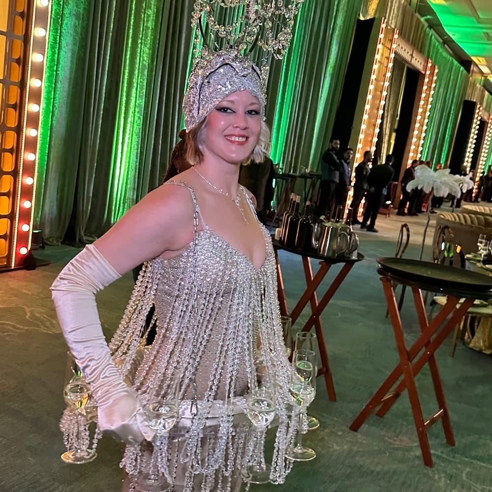 Living Chandelier Champagne Greeter Image #2