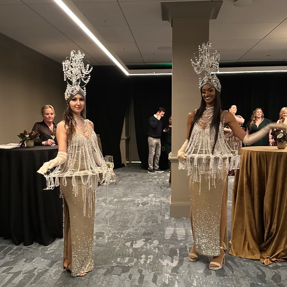 Living Chandelier Champagne Greeter Image #3