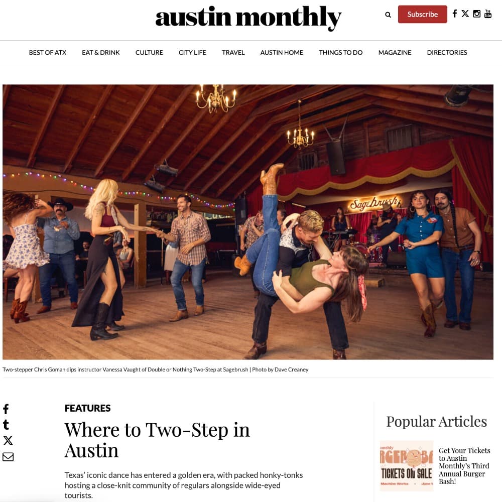 Double or Nothing Two-Step & Line Dance Lessons • Dallas, Texas Image #1
