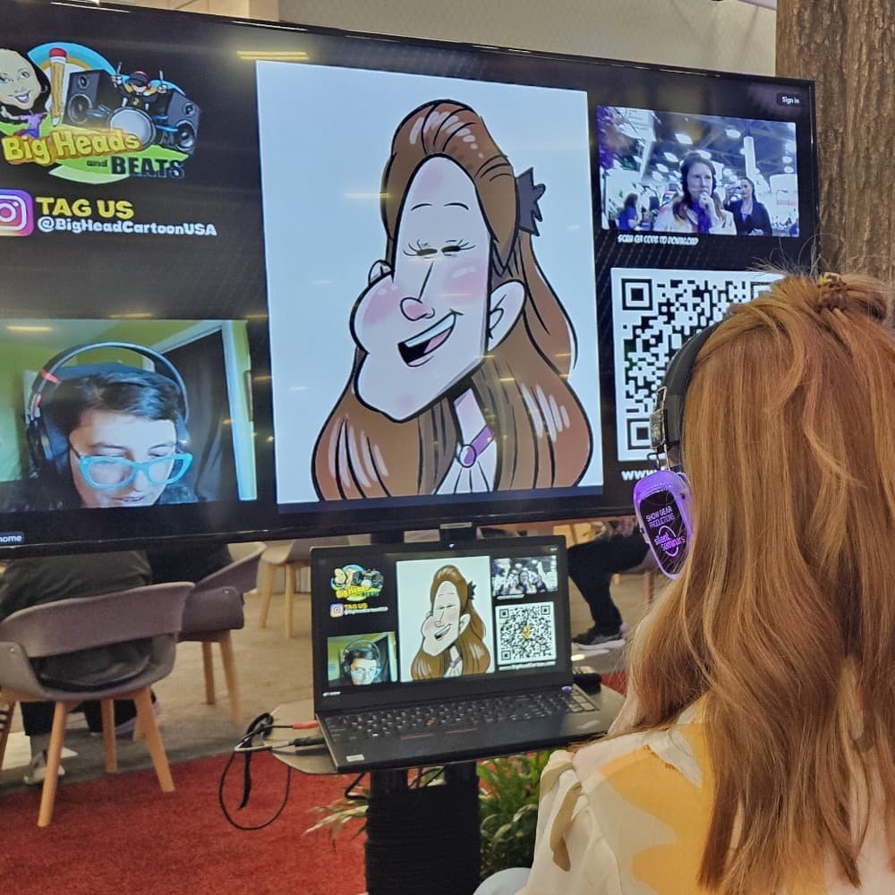 Big Heads and Beats Digital Caricature Booth Image #2