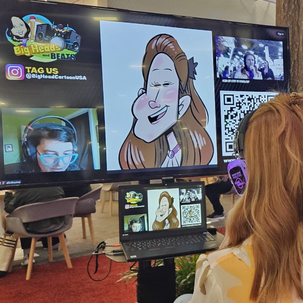 Big Heads and Beats Digital Caricature Booth Image #3