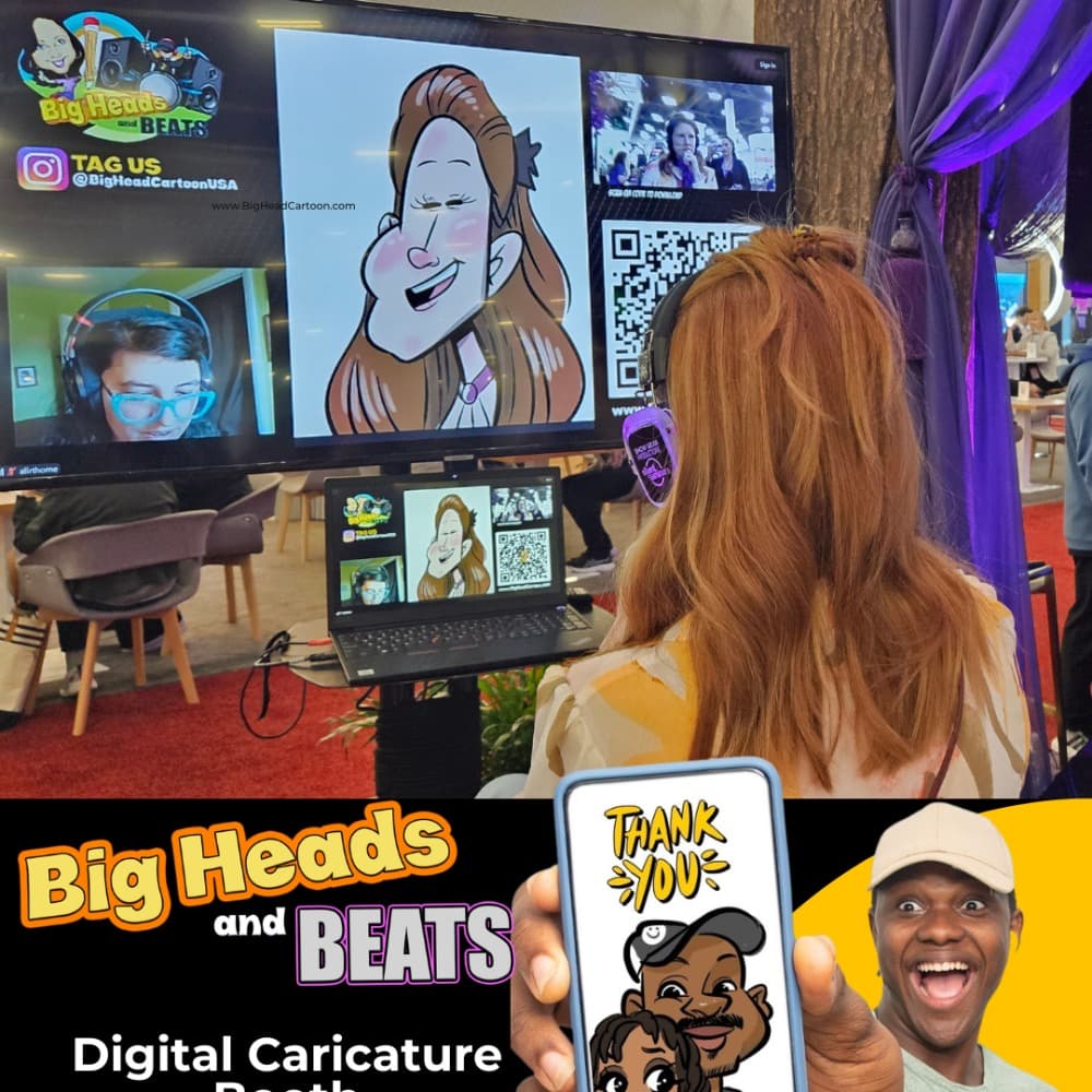 Big Heads and Beats Digital Caricature Booth Image #0