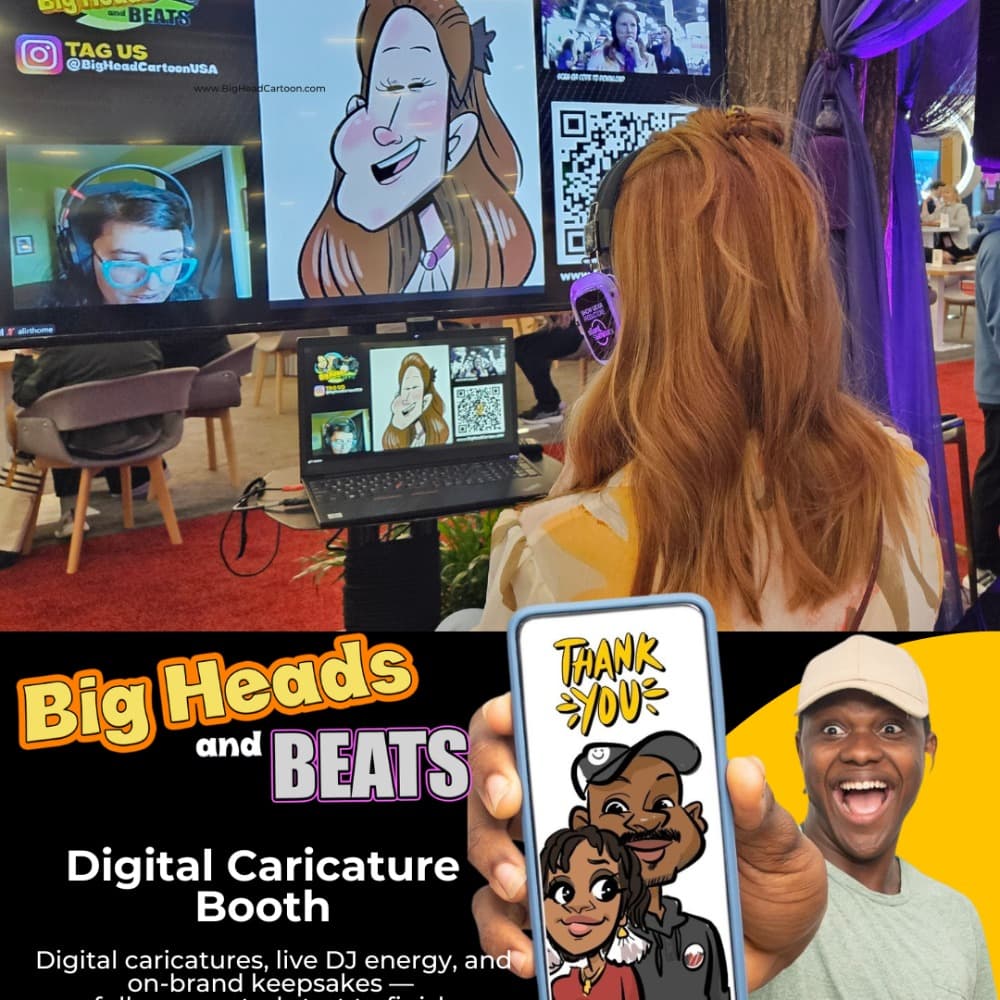 Big Heads and Beats Digital Caricature Booth Image #2