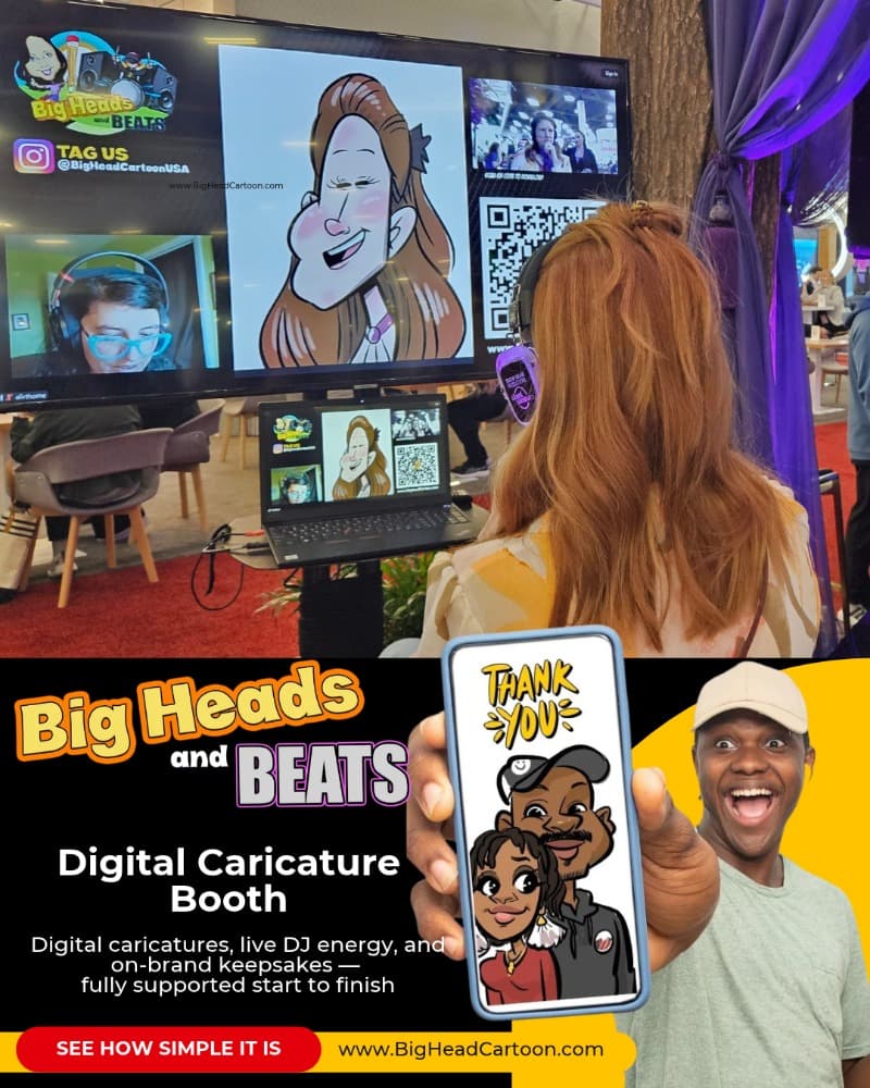 Big Heads and Beats Digital Caricature Booth photo 3