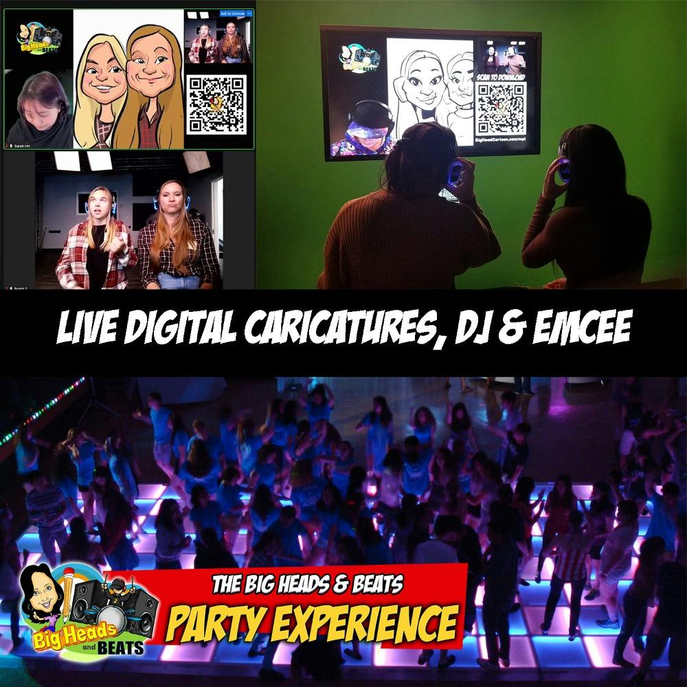 The Big Heads & Beats Party Experience (Live Digital Caricatures, DJ & Emcee/Party Starter) Charlotte Image #0