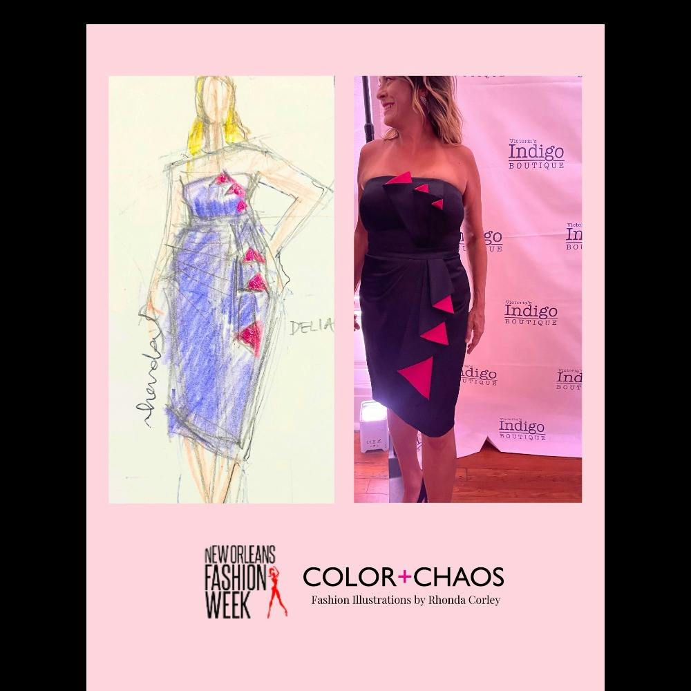 Color + Chaos Fashion Illustration by Rhonda Corley Image #5